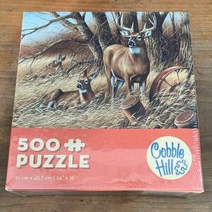 NWT Cobble Hill Deer Scene 500 Piece Puzzle